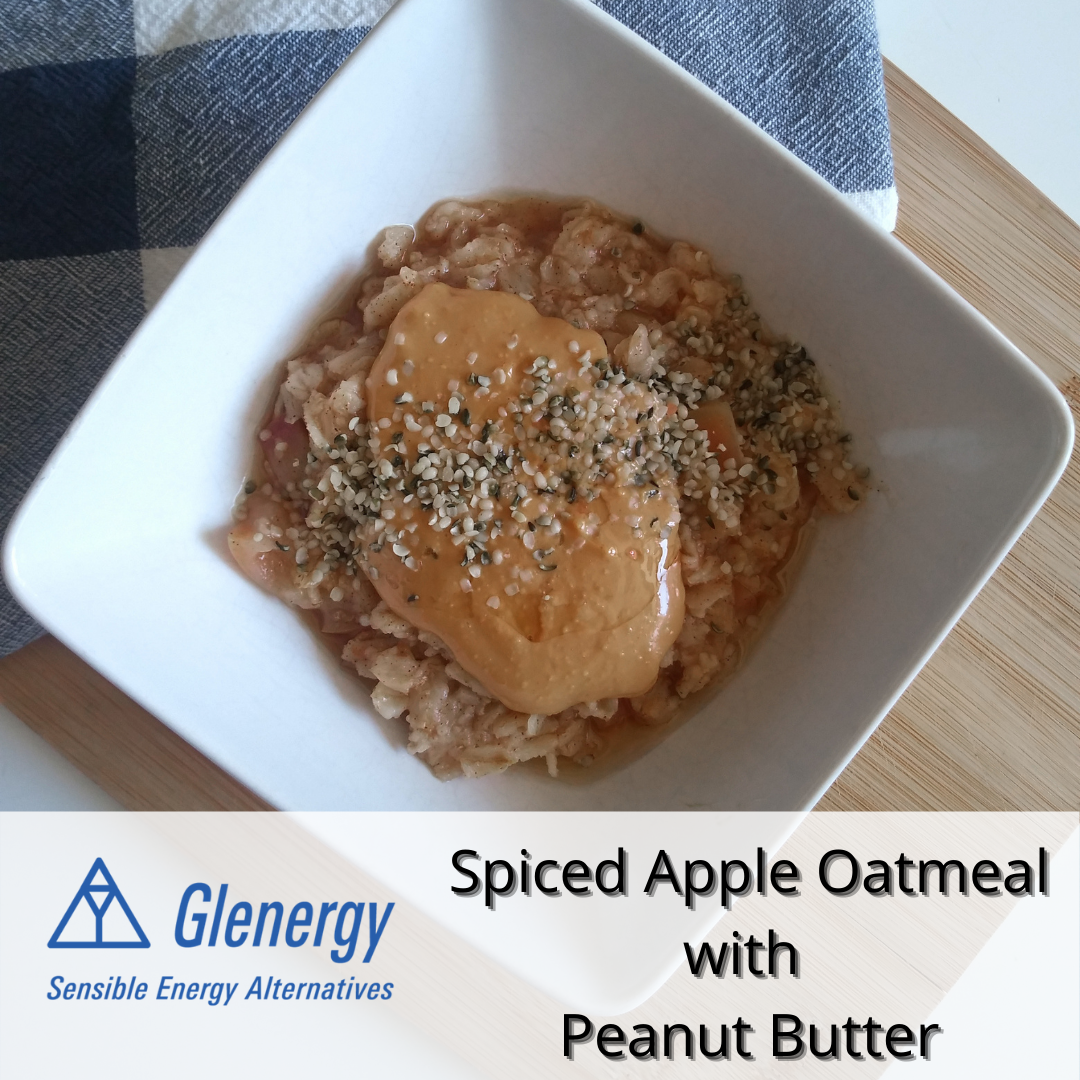Spiced Apple Oatmeal With Peanut Butter